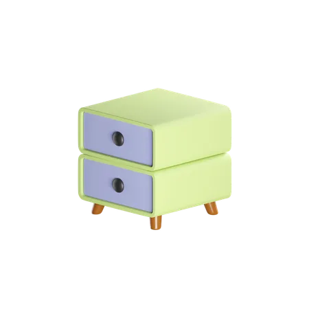 Bed Side Table 3 D Render 3D Icon