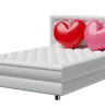 bed with double pillows