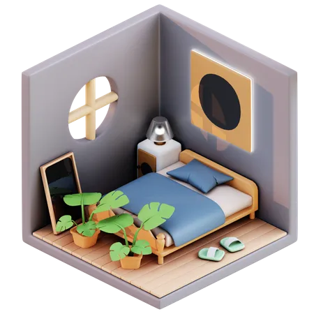 Bedroom  3D Illustration