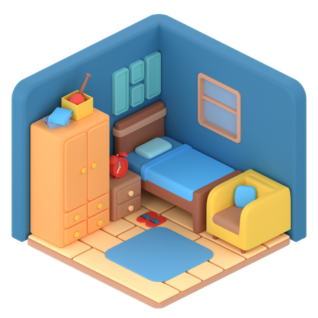 Bedroom  3D Illustration