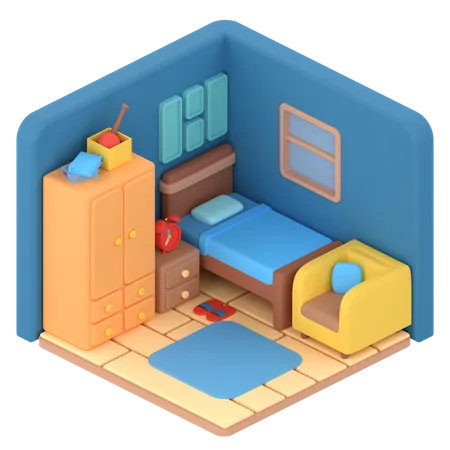 Bedroom  3D Illustration