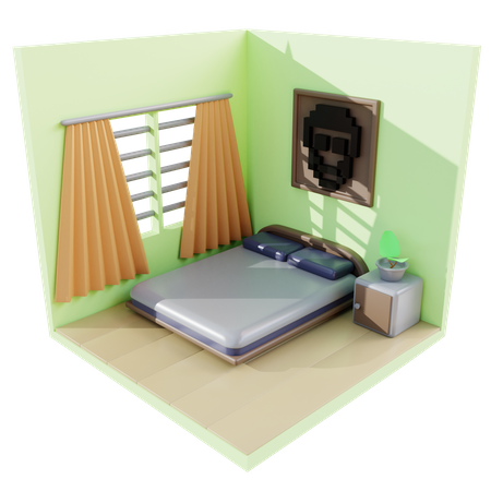 Bedroom 3D Icon