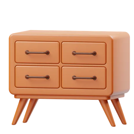 Bedside Cabinet 3D Icon