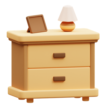 Bedside Table  3D Icon