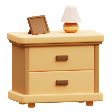 Bedside Table  3D Icon