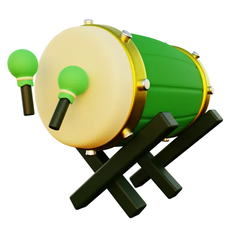 3 D Illustration Of Bedug Or Islamic Drum 3D Icon
