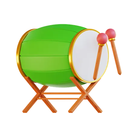 3 D Bedug Drum Illustration 3D Icon