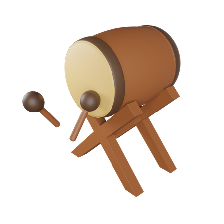 Bedug Drum 3D Illustration