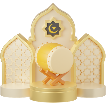 Bedug Hari Raya  3D Illustration