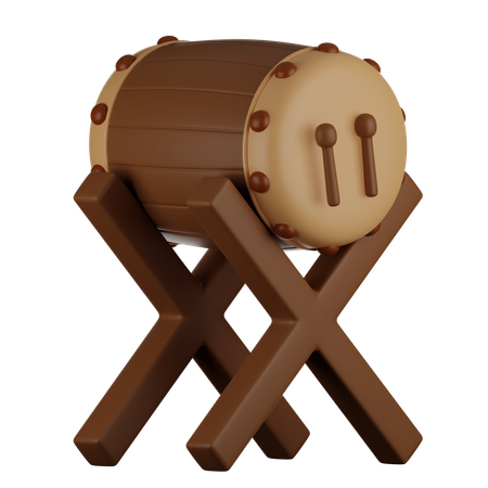 Bedug Traditional Drum  3D Icon
