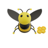 cute bee 3d model