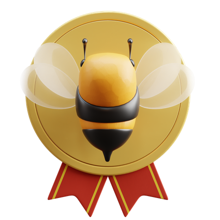 Bee Badge  3D Icon