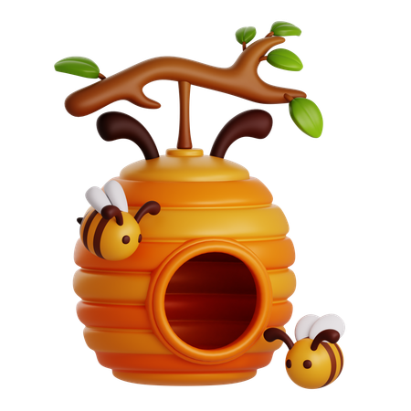 BEE HIVE  3D Icon