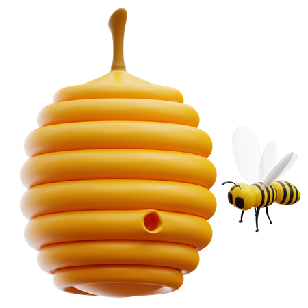 Bee Hive  3D Illustration