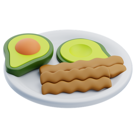 Beef Bacon And Avocado  3D Icon