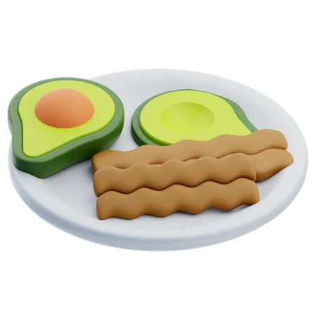 Beef Bacon And Avocado  3D Icon