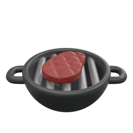 Beef Grill  3D Icon