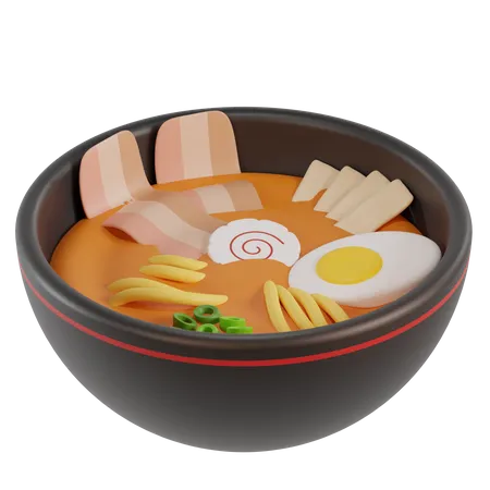 3 D Japanese Food Beef Ramen Noodle 3D Icon