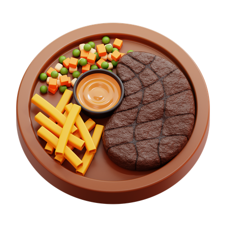 Beef Steak  3D Icon