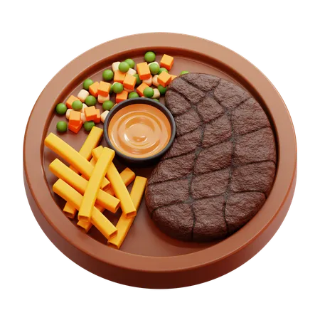 Beef Steak  3D Icon