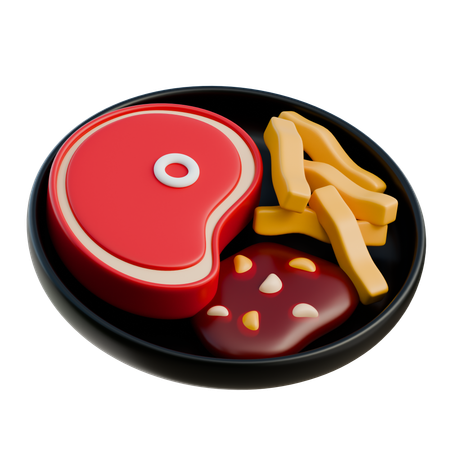 Beef Steak  3D Icon