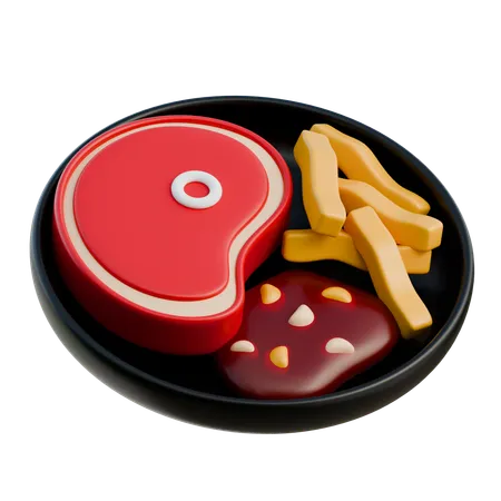 Beef Steak  3D Icon