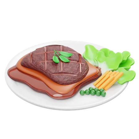 Beef Steak  3D Icon