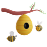 3d beehive emoji