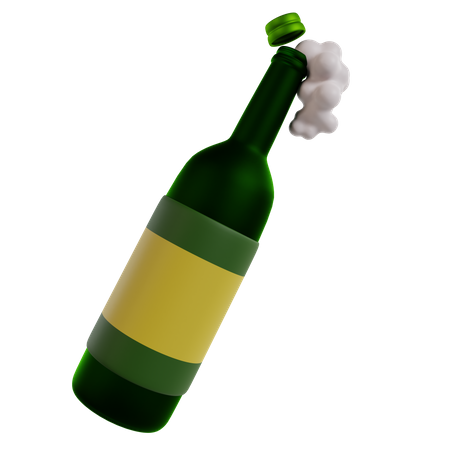 Beer Alcohol Bottle  3D Icon