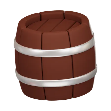 Barrel Drink Tank 3D Icon