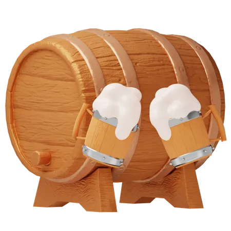 Beer Barrel  3D Icon