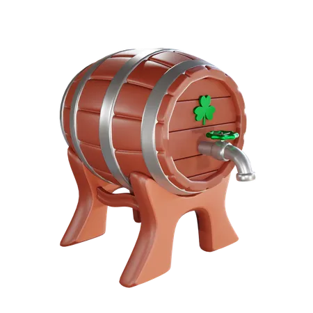 3 D Render Beer Barrel 3D Icon