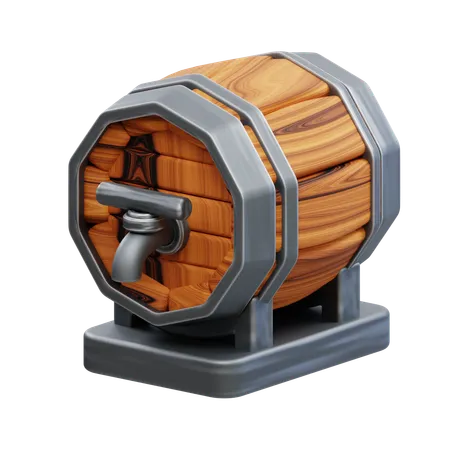 3 D Illustration Beer Barrel 3D Icon