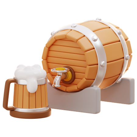 Beer Barrel  3D Icon