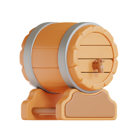 Beer Barrel  3D Icon