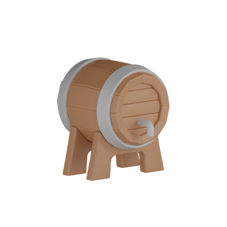 Beer Barrel 3D Icon