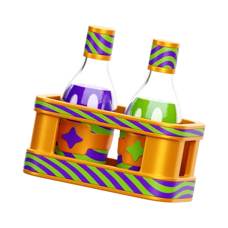 Beer Basket 3 D Render Illustration Icon 3D Icon
