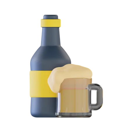 Beer Bottle  3D Icon