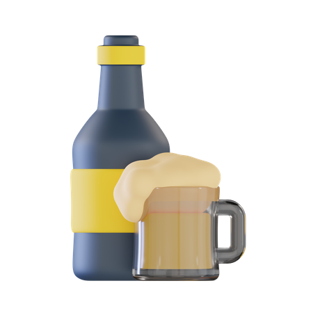 Beer Bottle  3D Icon