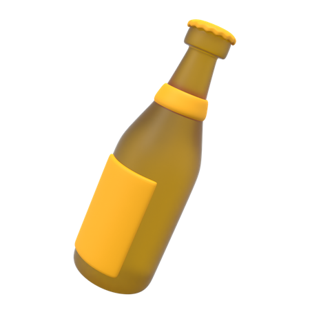 Beer Bottle  3D Illustration