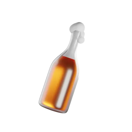Beer Bottle 3 D Icon Isolated Images 3D Icon