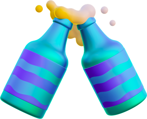 Beer Bottle Cheers  3D Icon