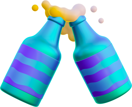 Beer Bottle Cheers  3D Icon