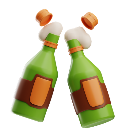 Beer Bottle Cheers  3D Icon