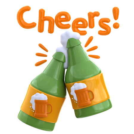 Beer Bottle Cheers  3D Icon