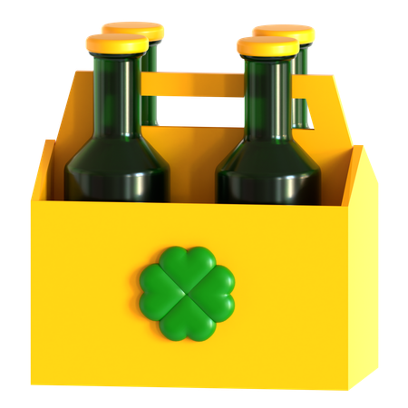 Beer bottle package  3D Icon