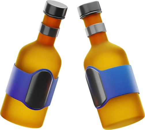 Beer Bottles  3D Icon