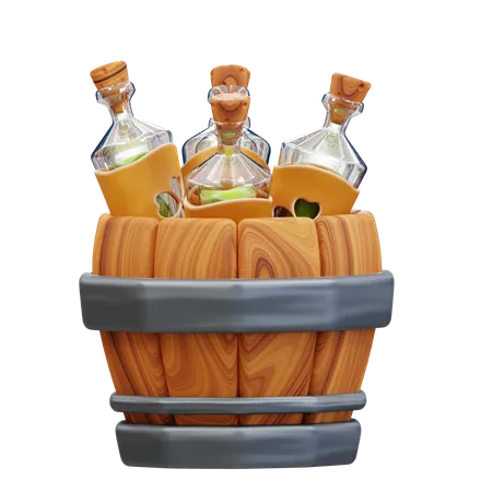 3 D Illustration Beer Bucket 3D Icon