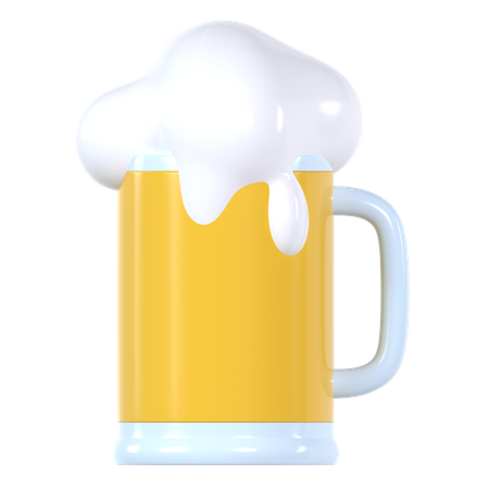 Beer Glass 3D Illustration