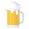 3d beer glass illustration